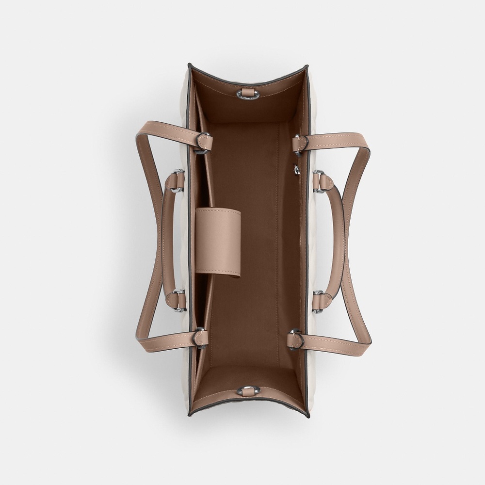 Maggie Tote Bag In Blocked Signature Leather - Picture 4 of 11